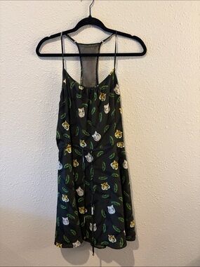NWT Heartloom Nadia Black Tiger & Leaf Print Racerback Dress